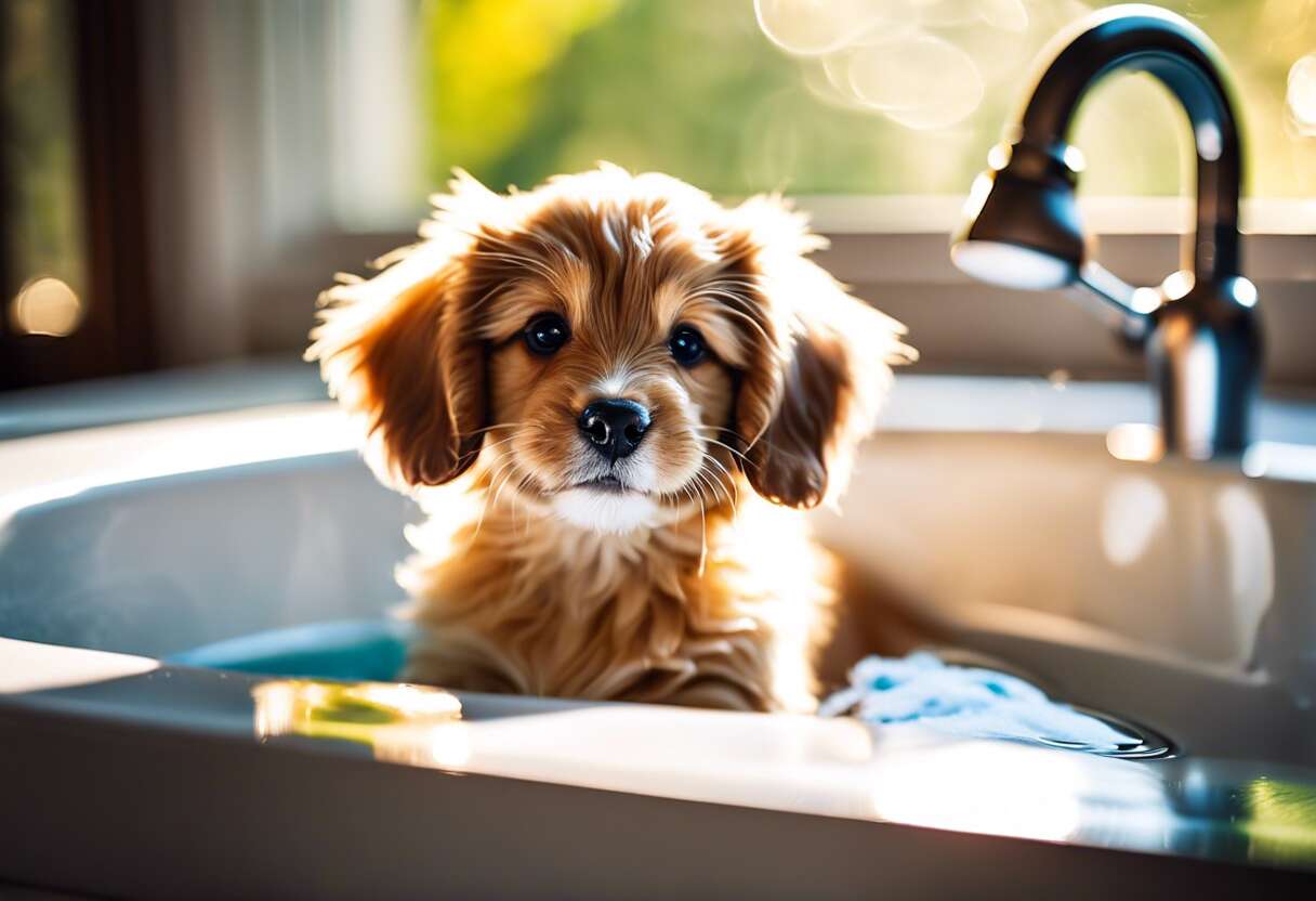 Laver un chiot : conseils et bonnes pratiques essentielles