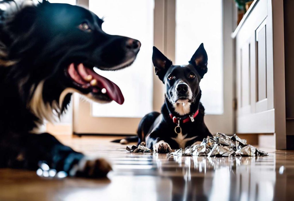 Mon chien a mangé du papier aluminium : que faire ?