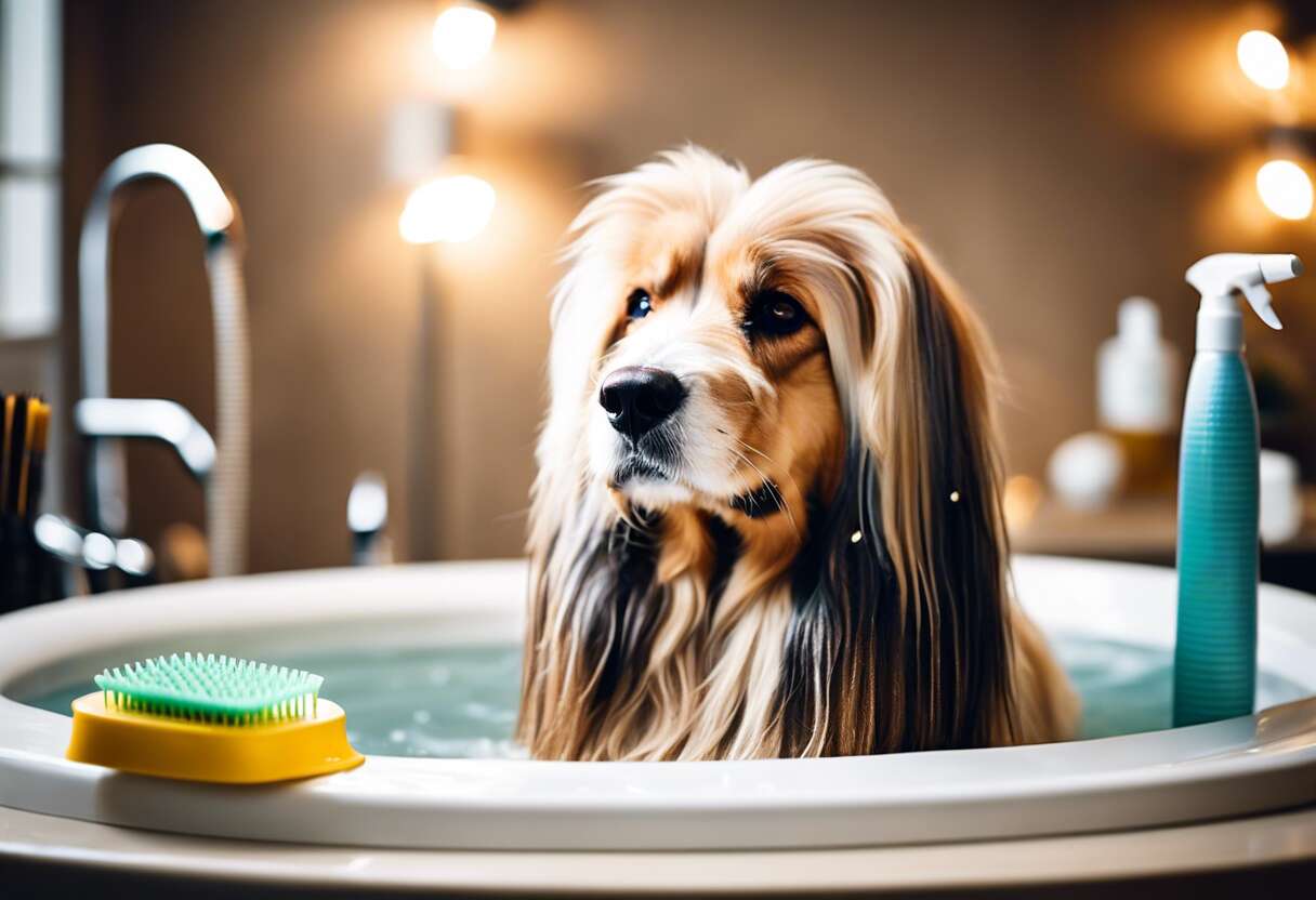 Les secrets d'un bain bénéfique pour les chiens à poil long