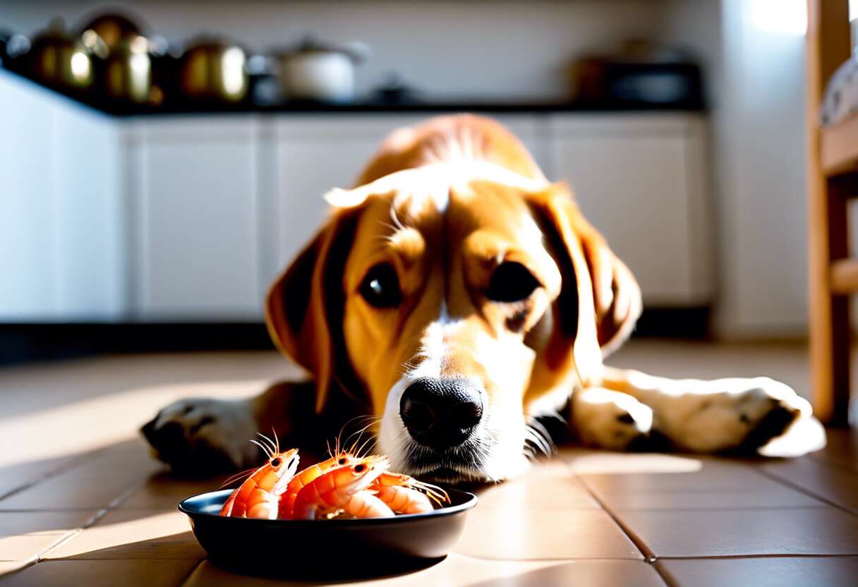 Quelle quantité de crevettes est recommandée pour un chien ?
