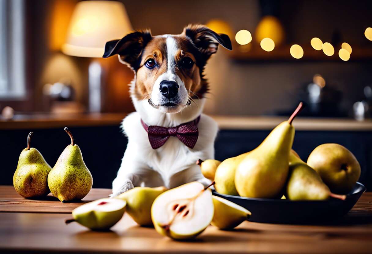 Peut-on donner des poires à son chien : bienfaits et précautions