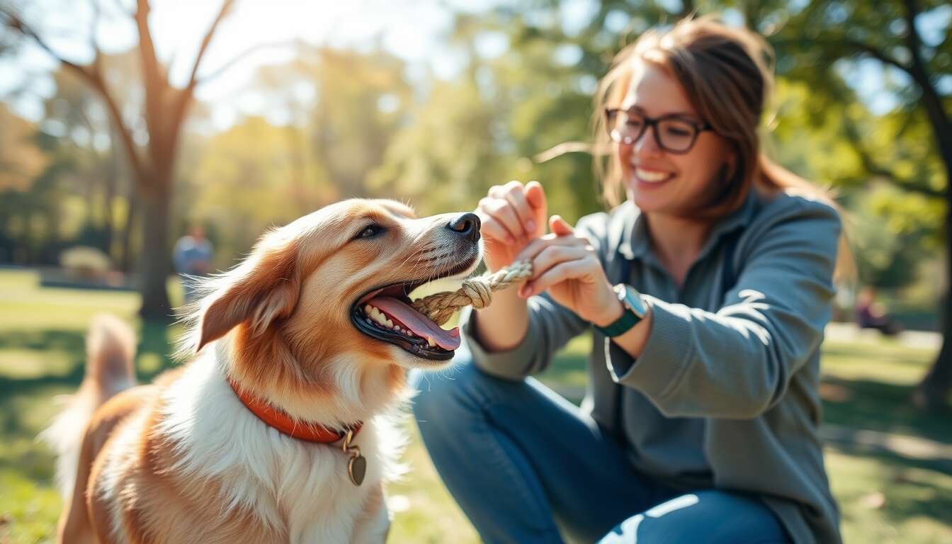 Le jeu de tir à la corde : renforcer la complicité avec son chien