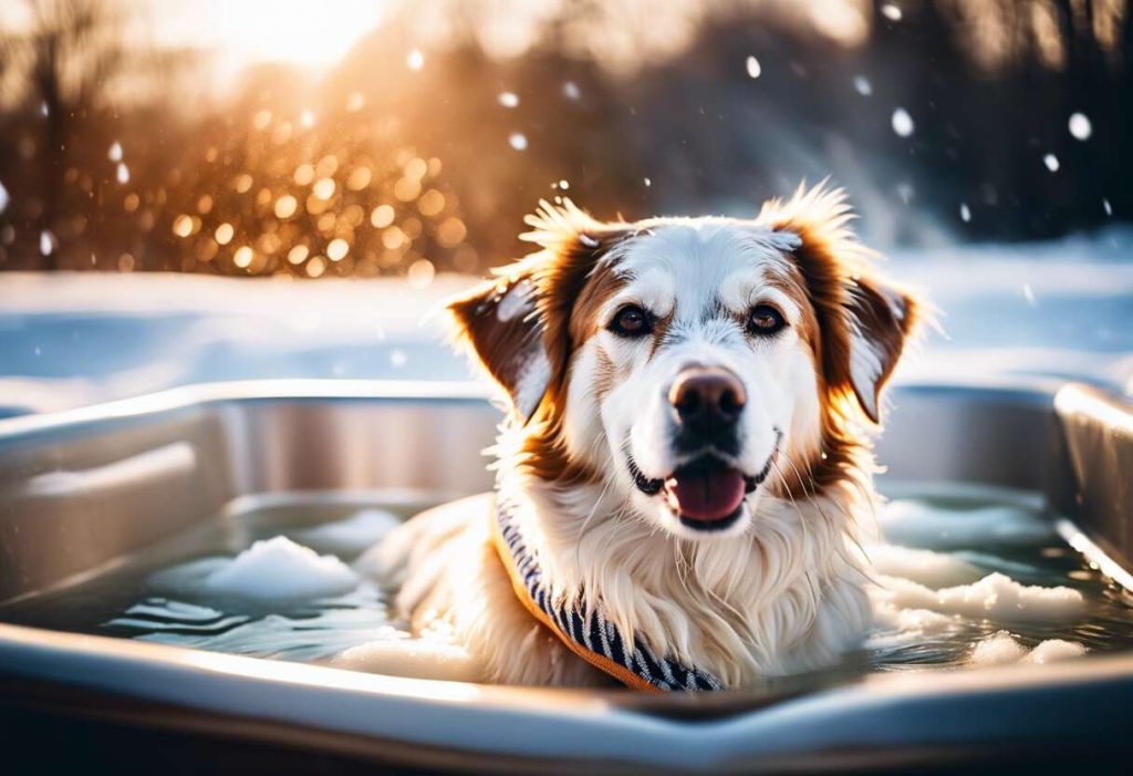 Bain d'hiver : protéger la peau de votre chien du froid