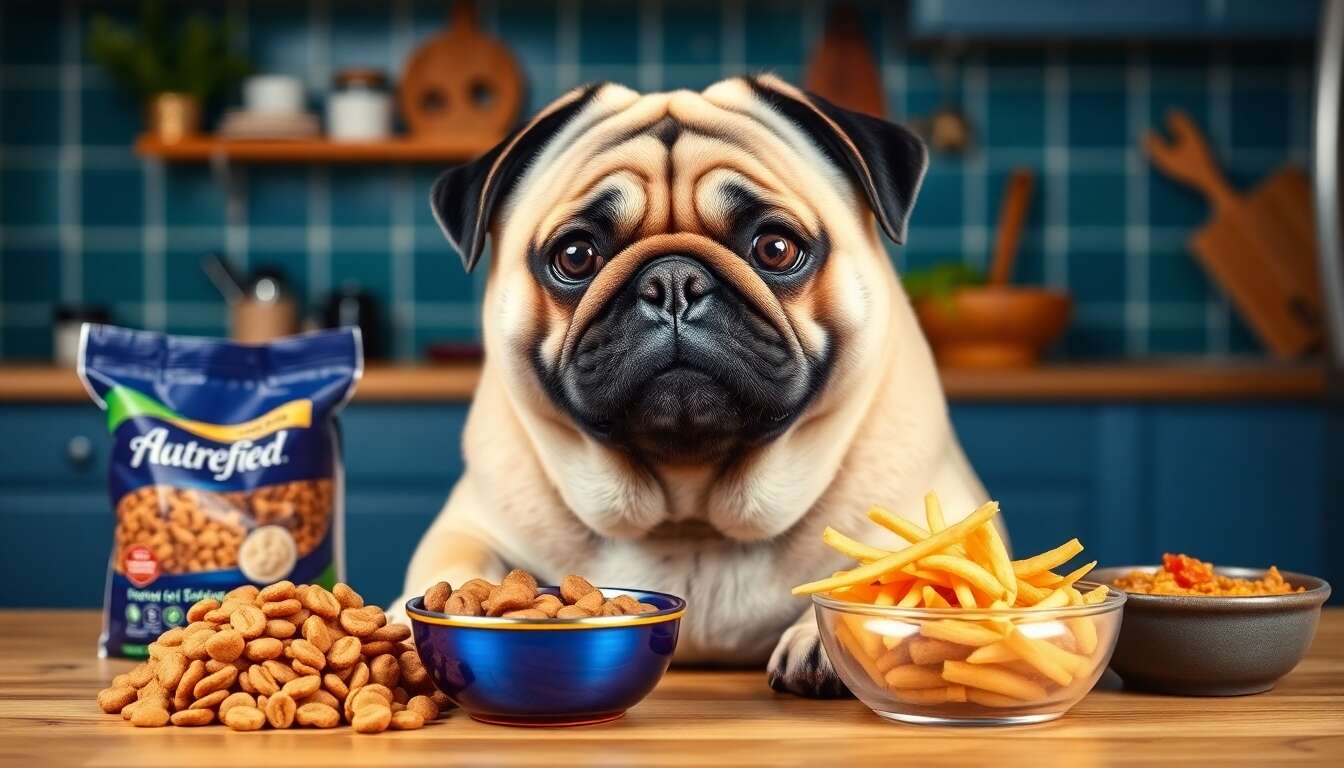 Choisir la bonne alimentation pour son carlin : croquettes, humide ou maison ?