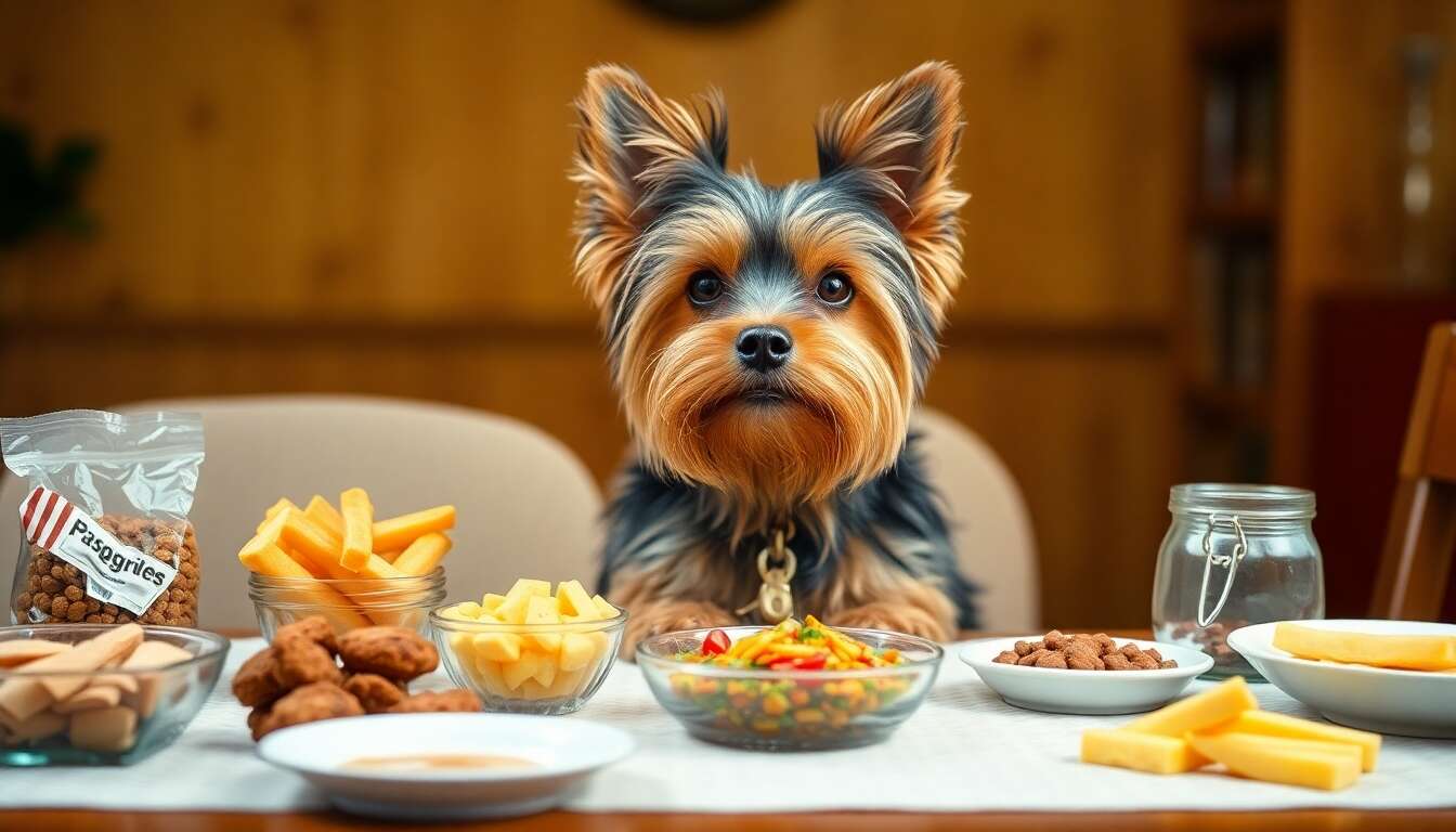 Les aliments à privilégier et à éviter pour un yorkshire