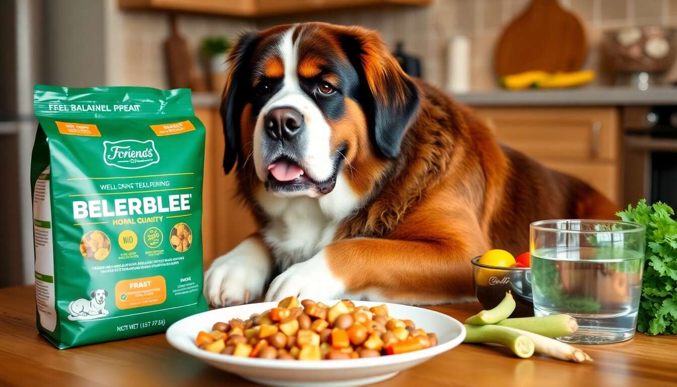 Alimentation d'un saint-bernard adulte actif