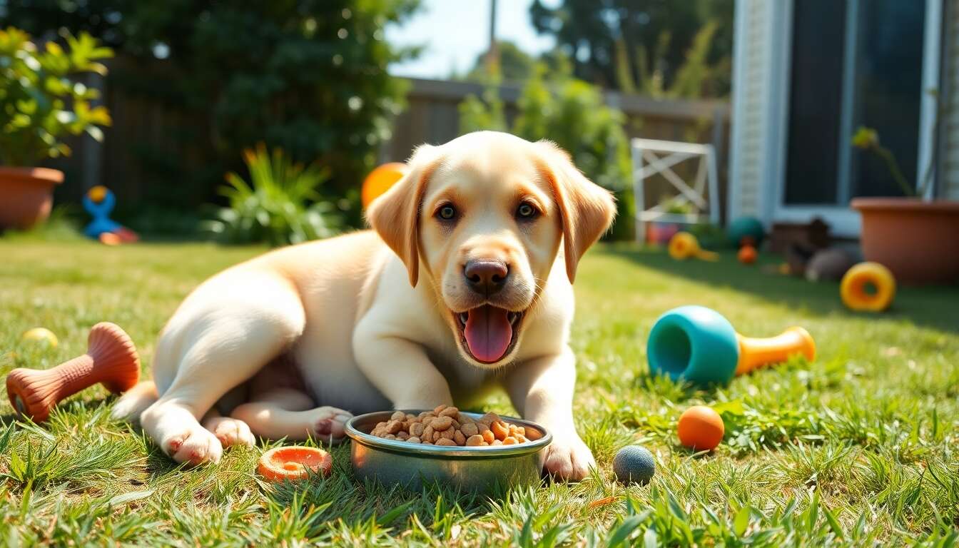 Quelle alimentation pour un labrador retriever en pleine croissance ?