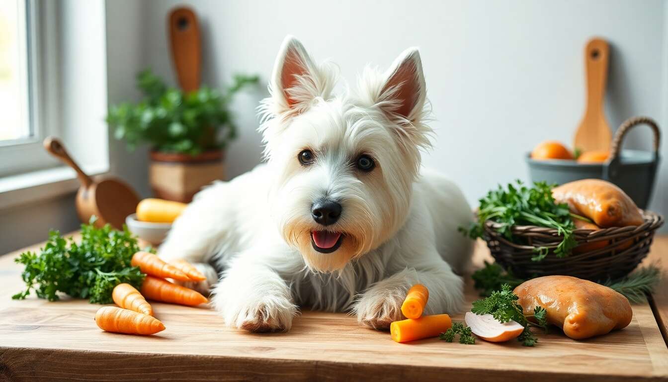 Options de friandises faites maison pour le west highland white terrier