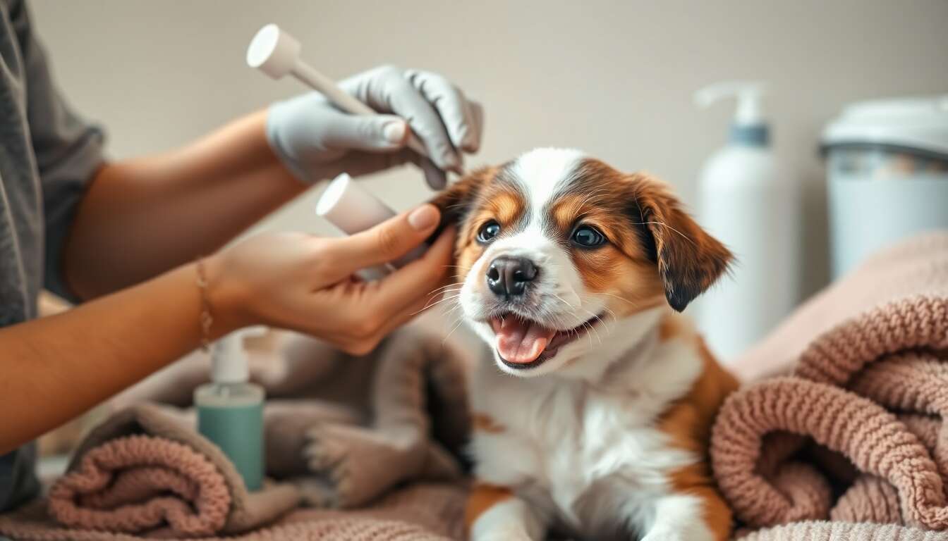 Prévenir les infections : routine de nettoyage d'oreilles pour chiots et seniors