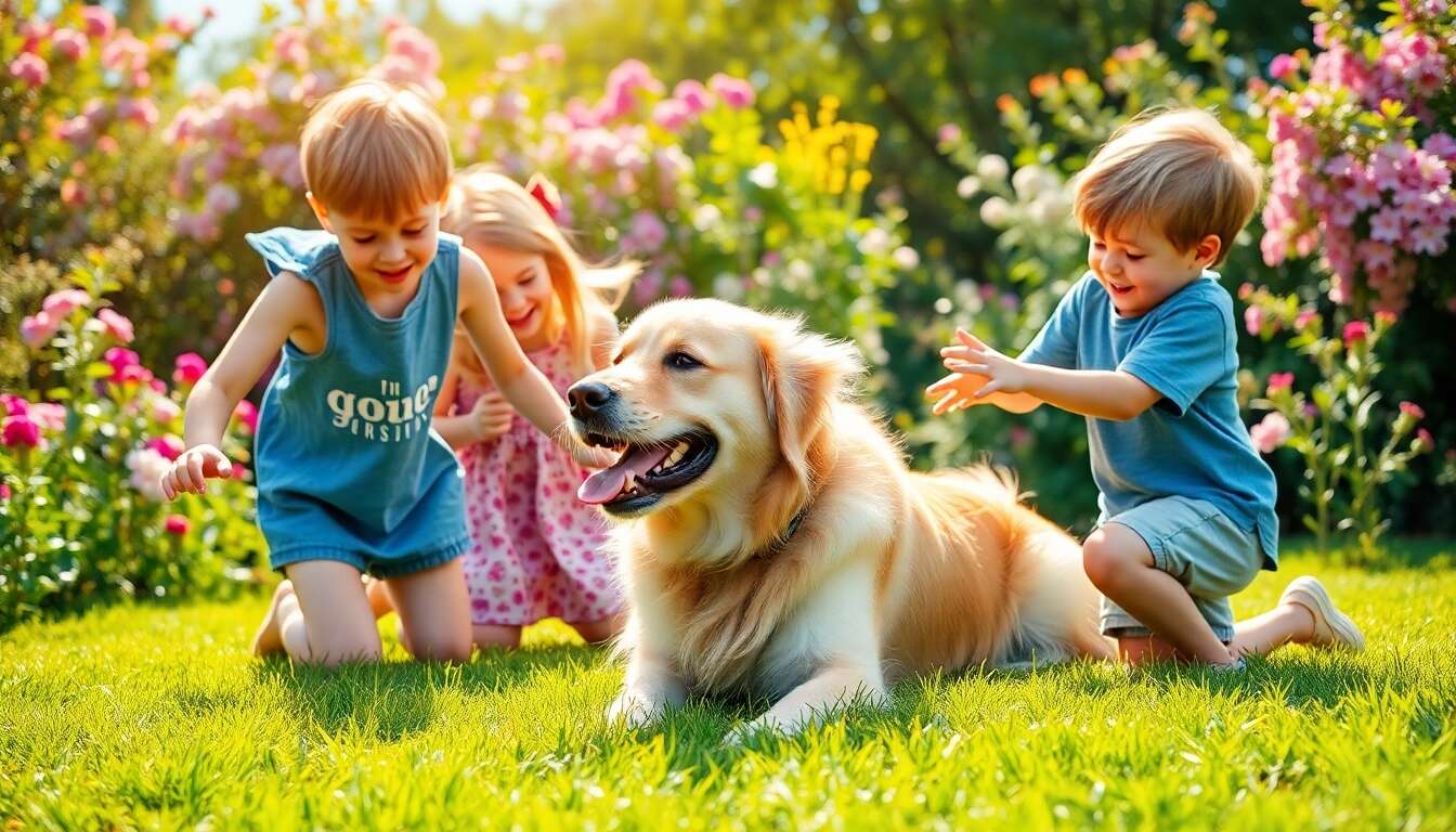 Le golden retriever, compagnon idéal pour les enfants