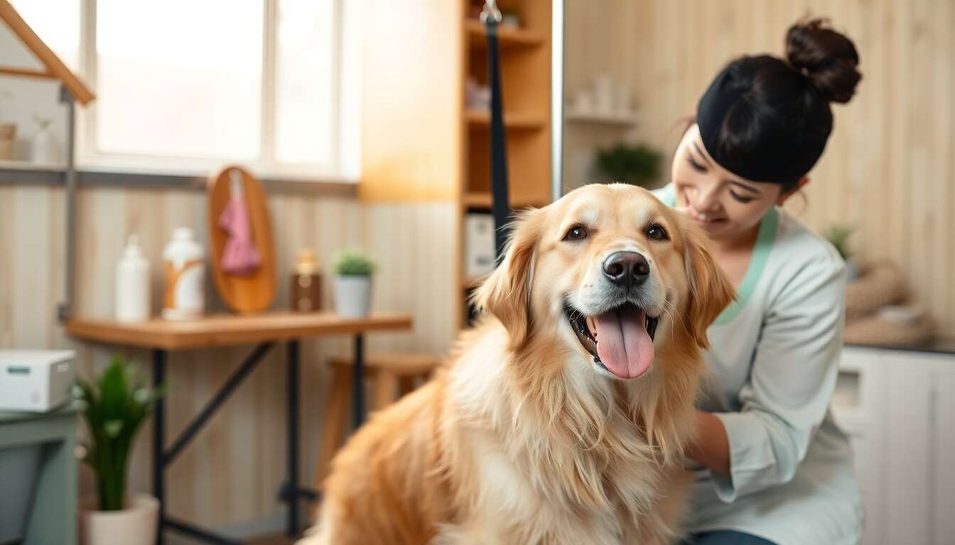 Préparer le matériel et l'espace de toilettage