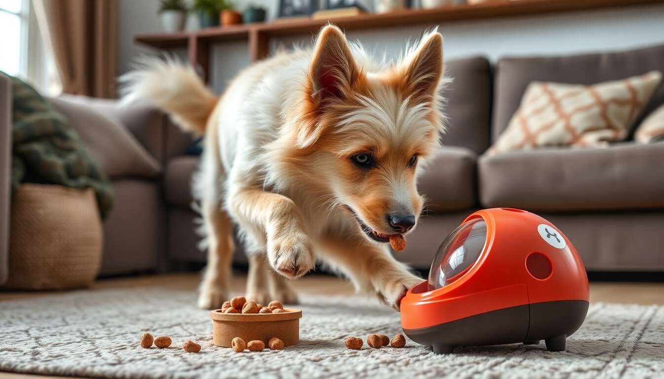 Les jouets distributeurs de nourriture pour inciter à la réflexion