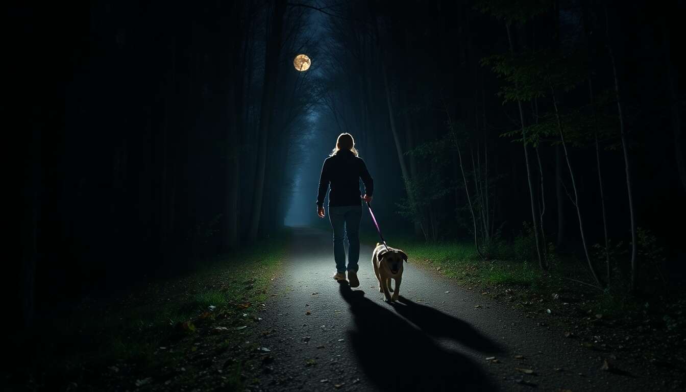 Promenades nocturnes : découvrir de nouveaux sentiers avec votre chien