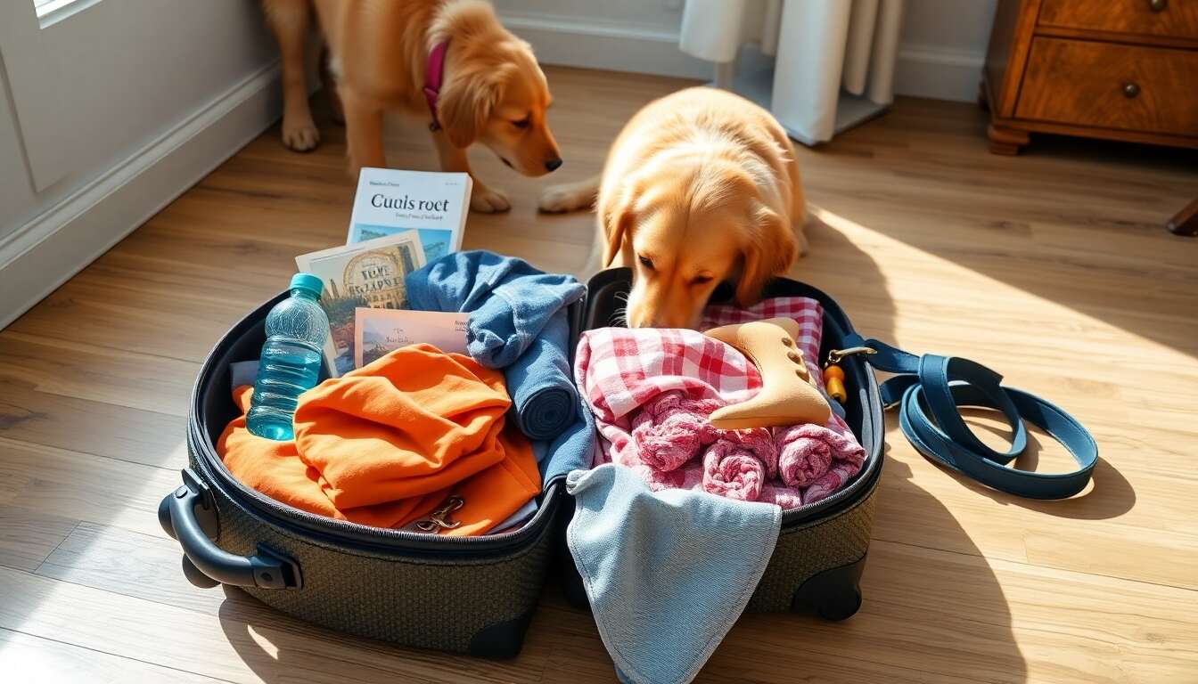 Organiser le sac de voyage pour votre chien