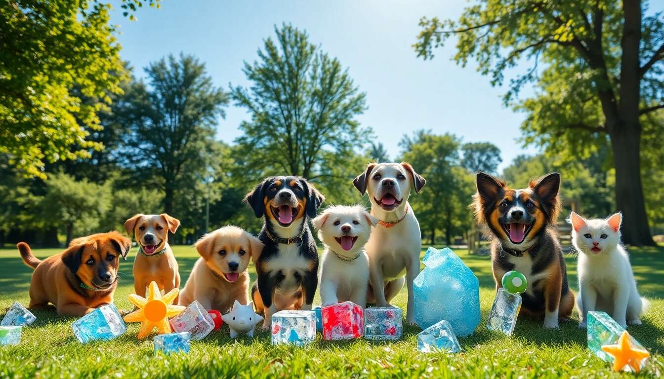 Les plaisirs glac&eacute;s pour les animaux