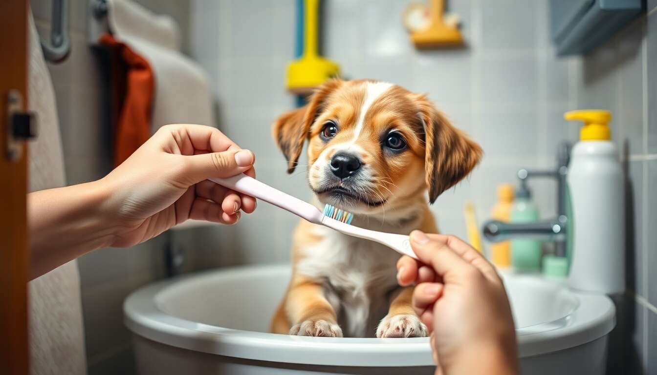 Quand commencer le brossage des dents de votre chiot