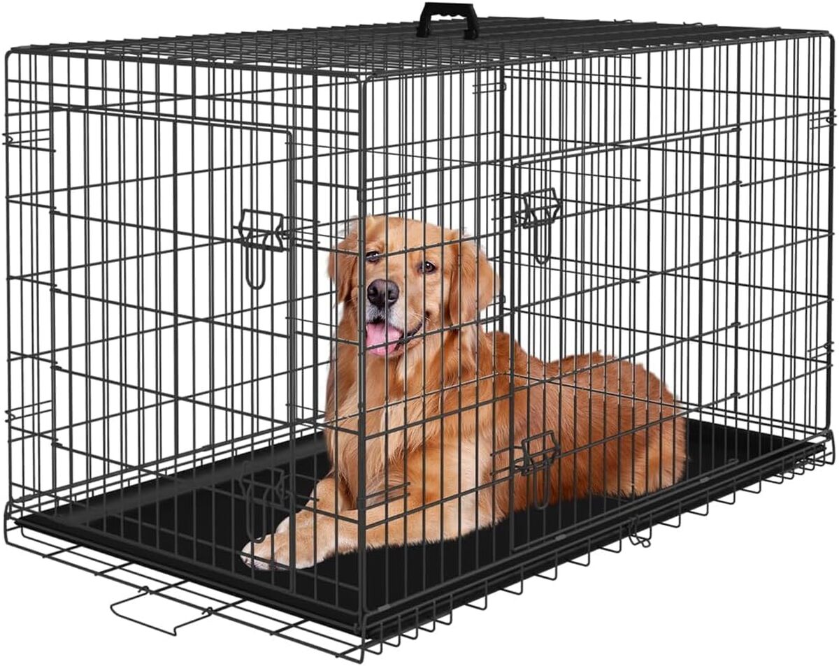 Test : cage pliable avec 2 portes en métal pour chiens et lapins