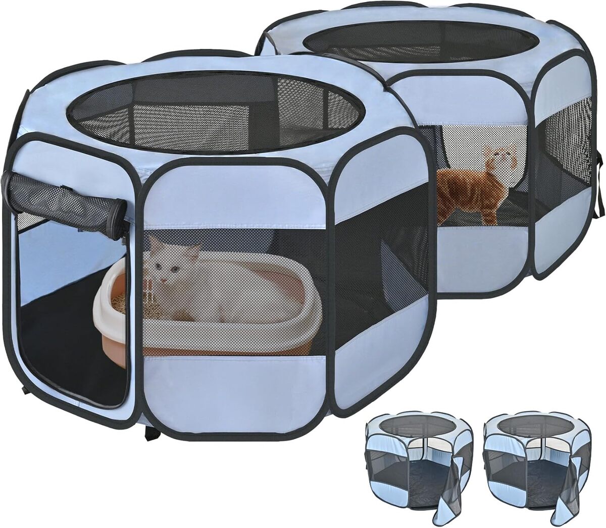 Test de l'enclos 2 en 1 portable pour chat et chien
