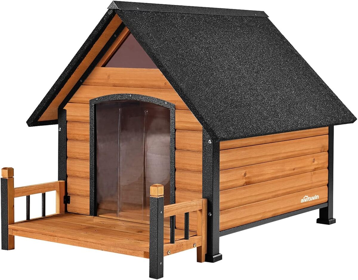 Test Aivituvin niche étanche avec véranda pour chiens