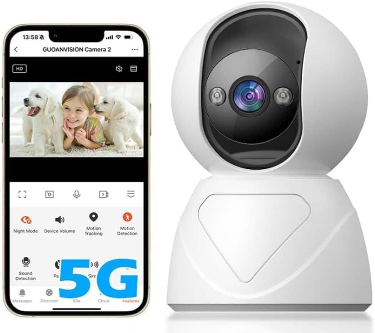 Test de la caméra de sécurité GUOANVISION 5G : surveillance panoramique et zoom