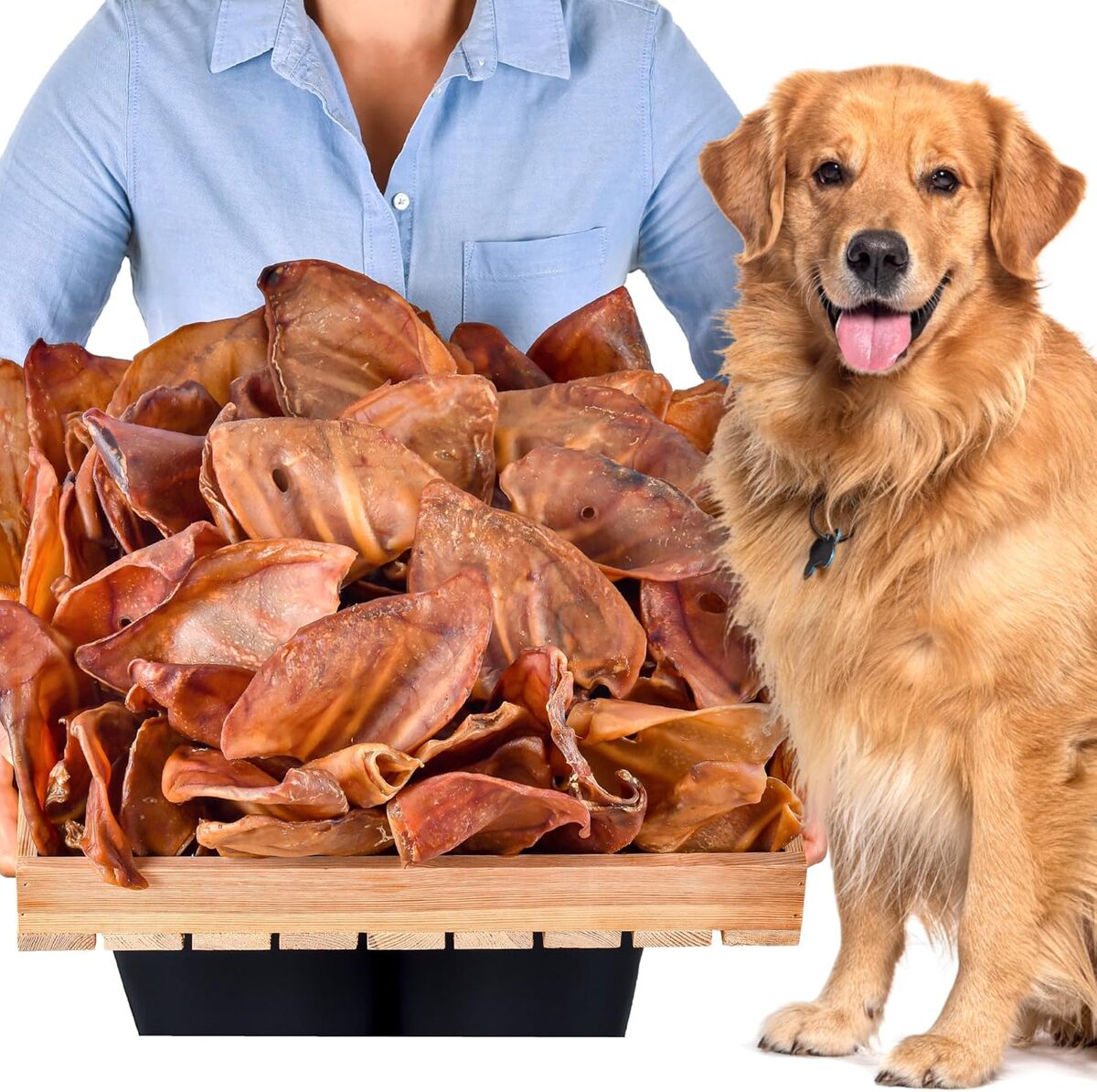 Test des oreilles de porc naturelles: friandises sans céréales pour chiens