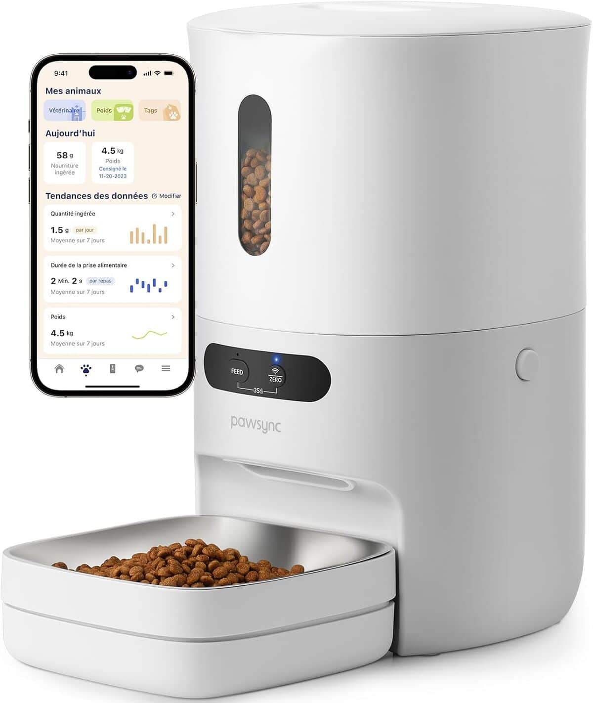 Test du distributeur automatique de croquettes Pawsync 3.6L WiFi