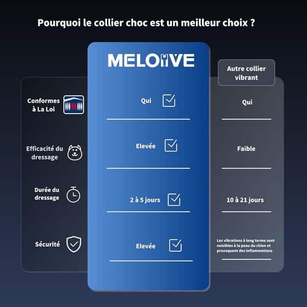 Meloive Collier Anti Aboiement Chien Rechargeable,Collier Intelligent avec Détection de Fréquence D'aboiement,3 Modes Son/Vibration/Choc Statique,Adapté à Tous Les Chiens,IP67 Étanche Écran Couleur