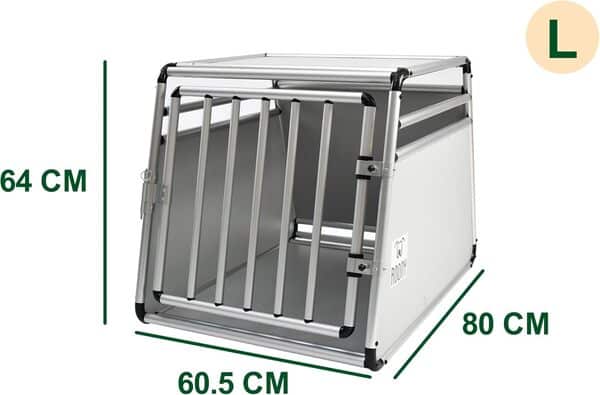 Cage de Transport pour Chien Tube alu Rond (L)