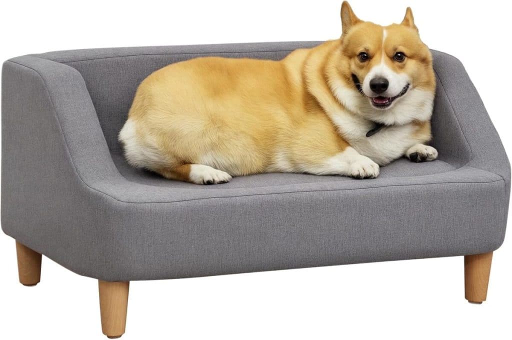 Avis sur le canapé pour chien PawHut style scandinave gris