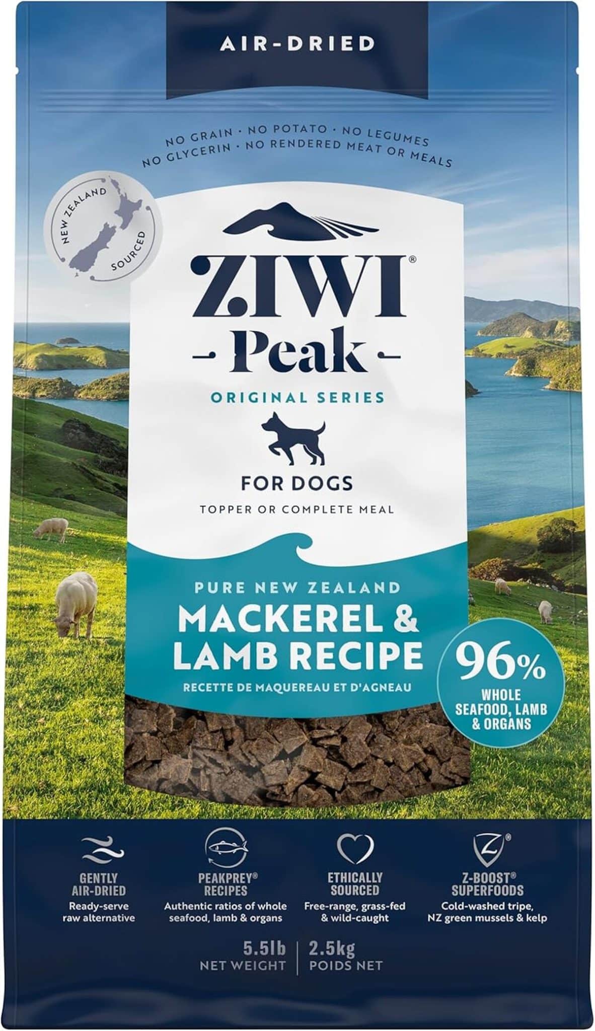 Test : alimentation Ziwi Peak pour chien au maquereau et agneau