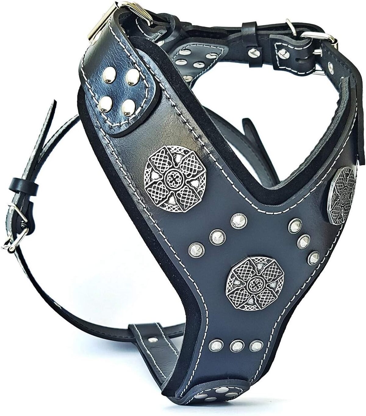 Test du harnais en cuir Bestia Maximus Silver pour gros chien