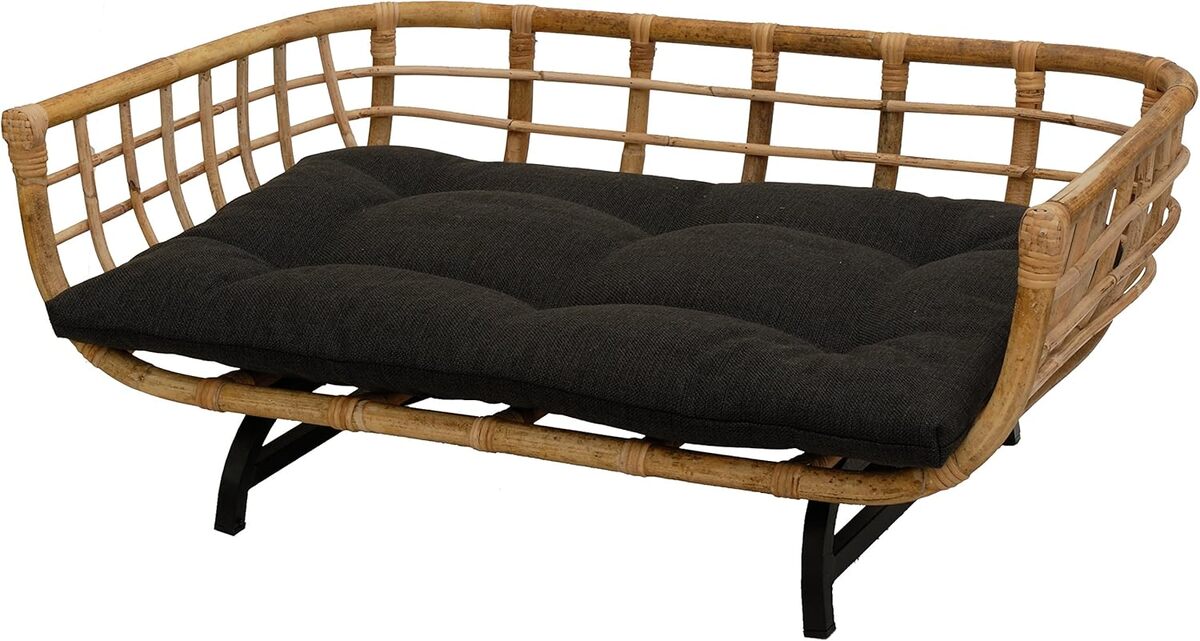 Test : lit en rotin XL avec coussin pour animaux