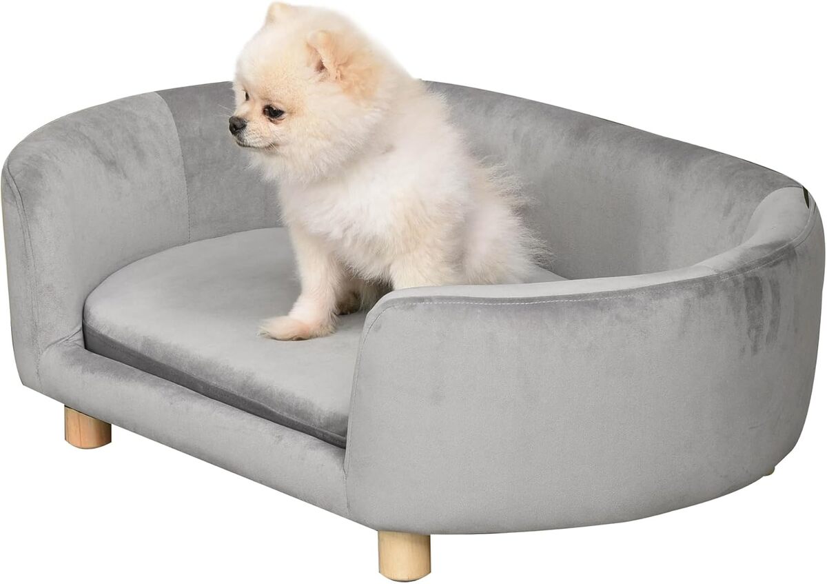 Test : canapé pour chien Pawhut en velours vert clair