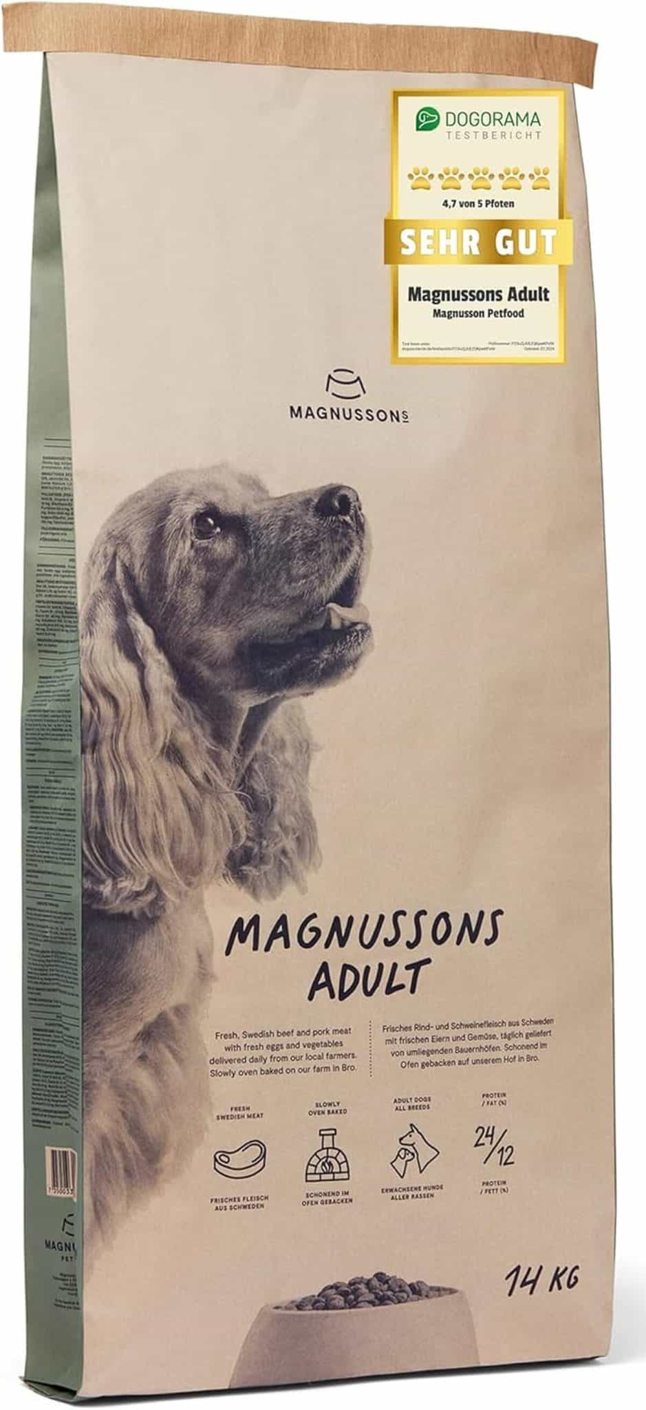Test : magnusson Meat & Biscuit pour chien adulte 14 kg