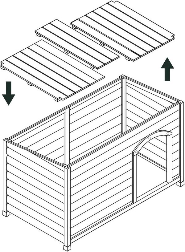 CROCI Niche à Chien Shelter S 85 X 57 X 58 cm