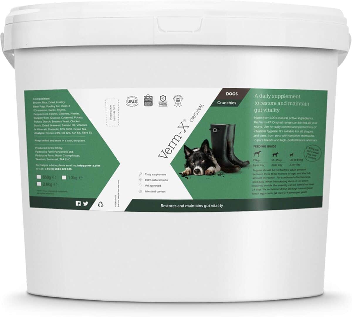 Test des verm x herbal crunchies pour chiens 650g