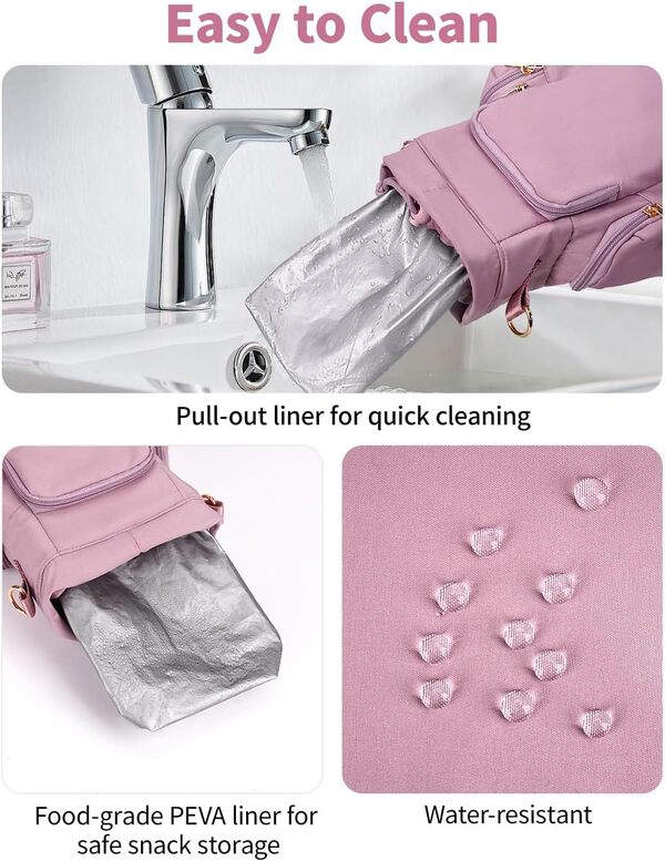 OFY Pochette à friandises pour chien pour promener le chien, dressage avec sangle amovible, grande capacité pour tasse Stanley de 1,2 l, matériau PEVA facile à nettoyer, plusieurs poches, clicker de