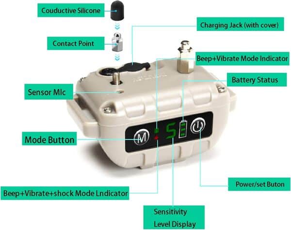 Shuainiu Collier Dressage Chien-800m, 100% Imperméables, 4 Modes