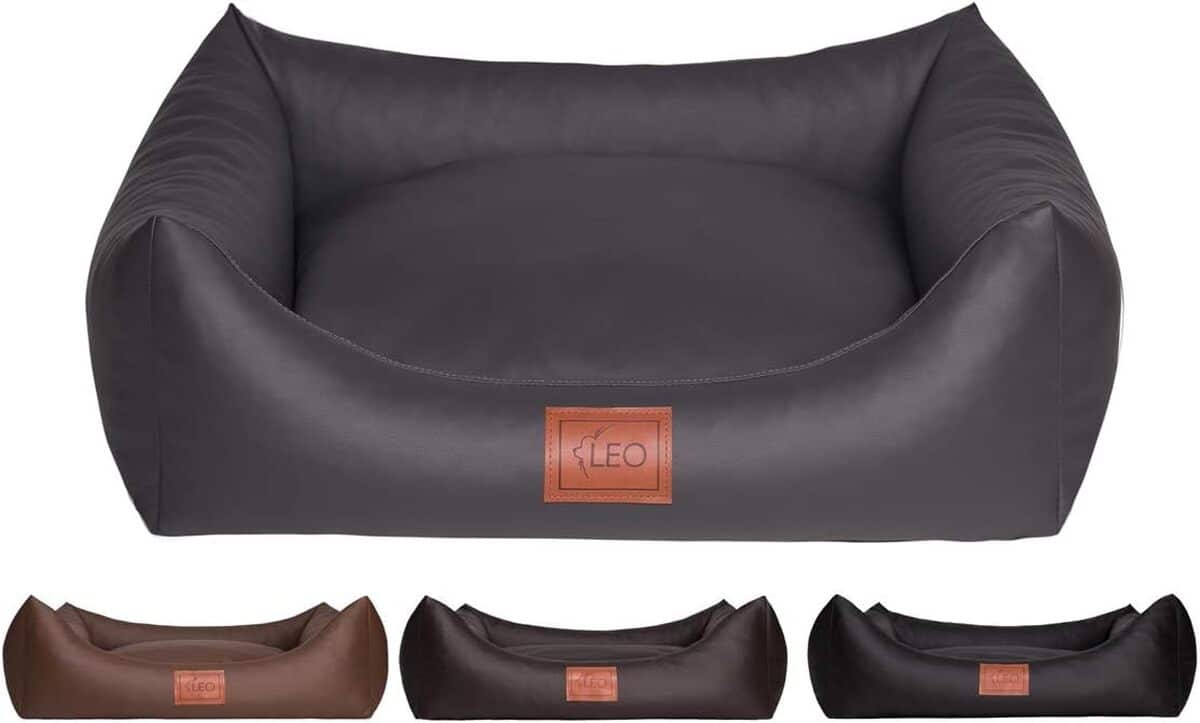Test Leo4dog : canapé lit pour chien en cuir artificiel
