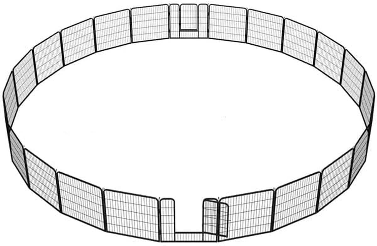 Test Yaheetech clôture décorative 24 panneaux 80 cm enclos métal