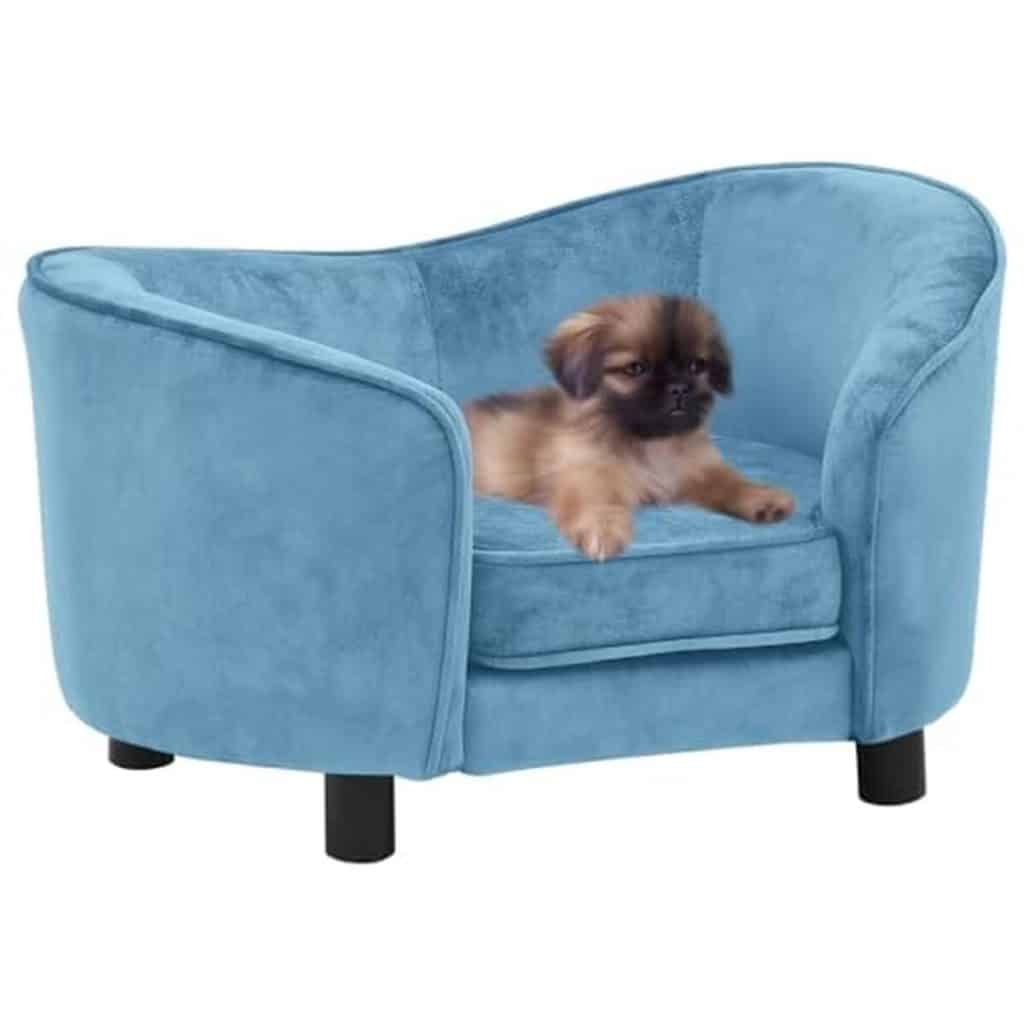 Avis sur le canapé turquoise pour chien en peluche