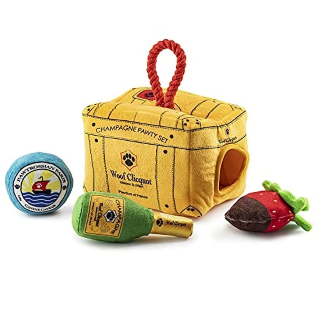 Test du jouet en peluche Haute Diggity Dog Woof Clicquot Pawty pour chien