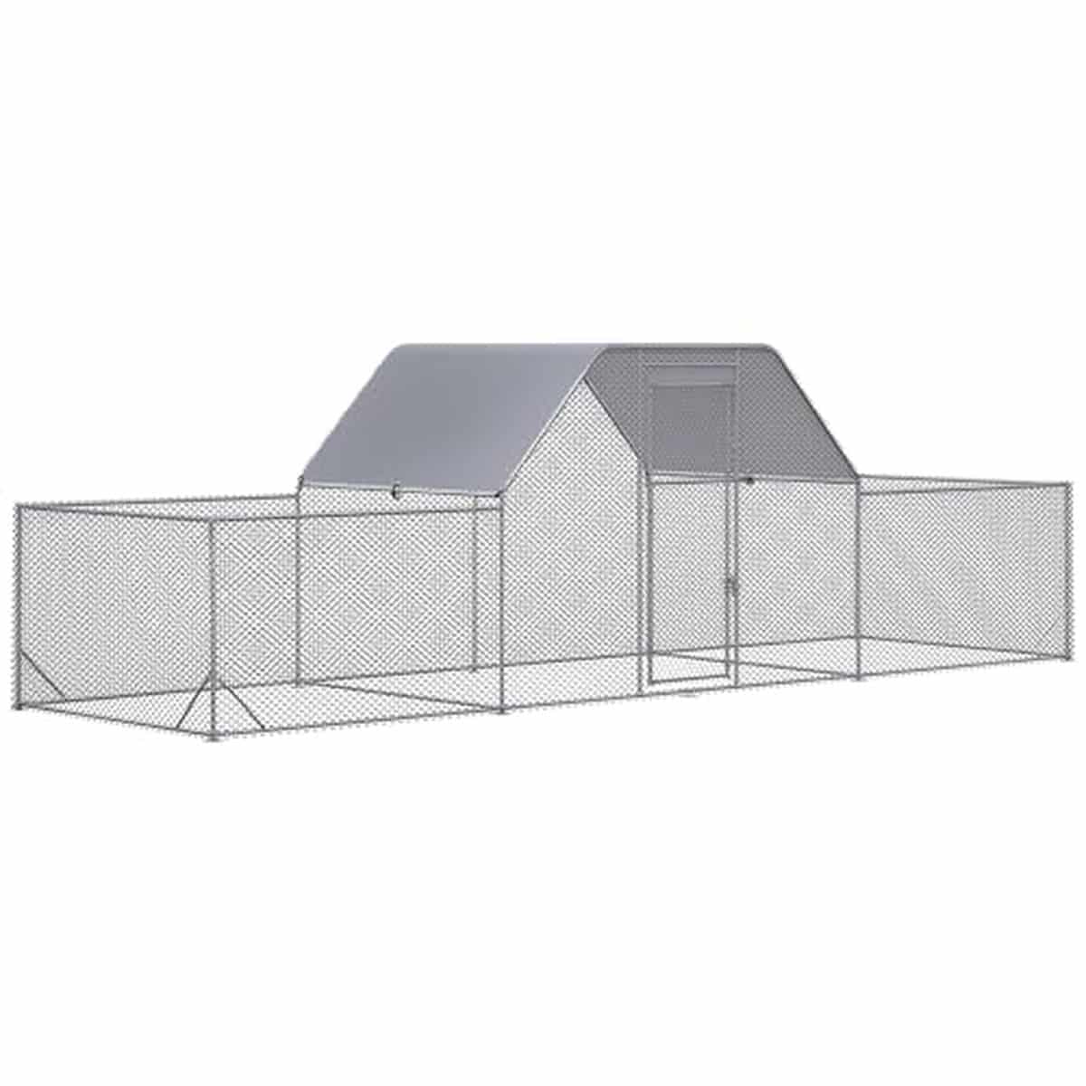 Test : enclos poulailler extérieur PawHut 12, 5 m² acier galvanisé