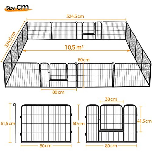 Découvrez notre analyse détaillée de l'enclos pour chien Abician : un modèle en métal avec 16 panneaux, pliable et pratique pour assurer la sécurité de votre animal.