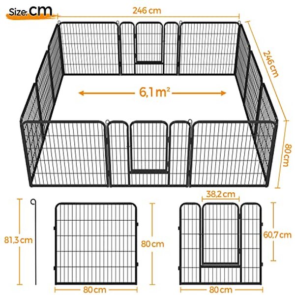 Découvrez notre test complet du parc pour chien Yaheetech, idéal pour offrir à votre animal un espace sécurisé grâce à ses 12 panneaux en métal robustes et modulables