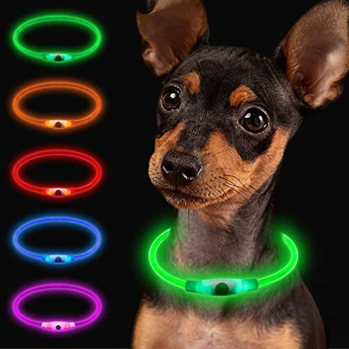 Avis sur le collier lumineux Larkumio LED vert pour chien : beauté et sécurité