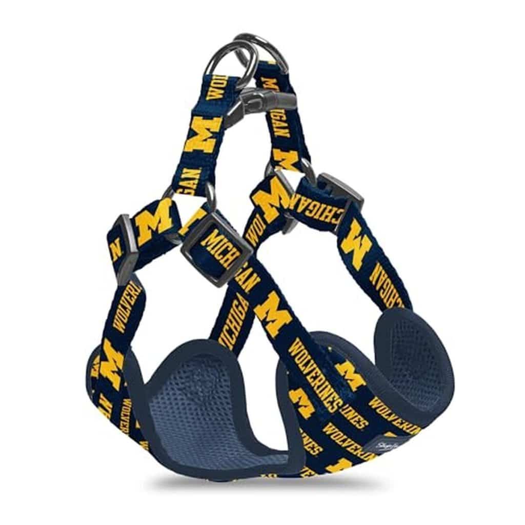 Test du harnais pour chien Michigan Wolverines taille L : réglable et robuste