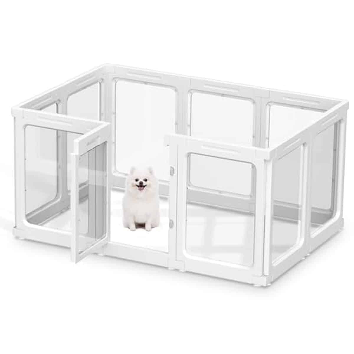 Test du parc en acrylique transparent pour chien : polyvalence et design