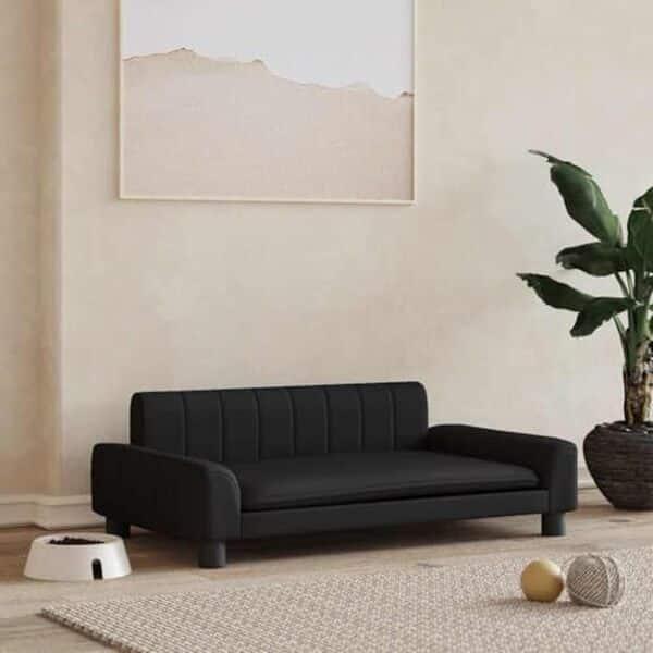 Découvrez le canapé pour chiens vidaXL en bois et similicuir noir : un meuble design et confortable pour votre animal de compagnie. Avis et caractéristiques du produit. 