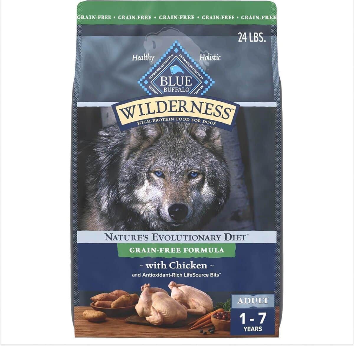 Test : blue Buffalo Wilderness pour chien adulte sans céréales, poulet, 10, 9 kg